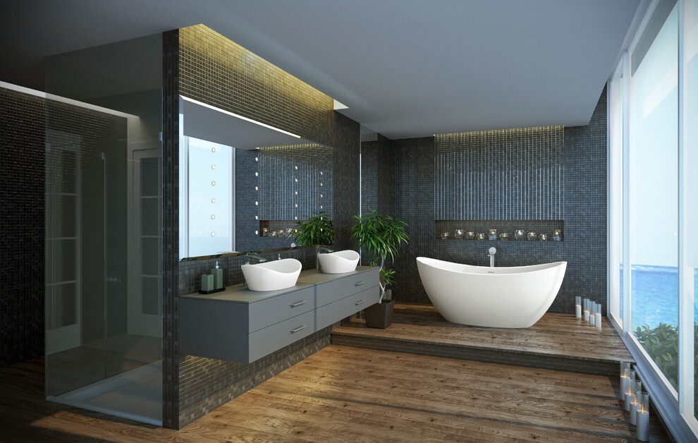 Дизайн Тренд: Ванные комнаты с открытой планировкой