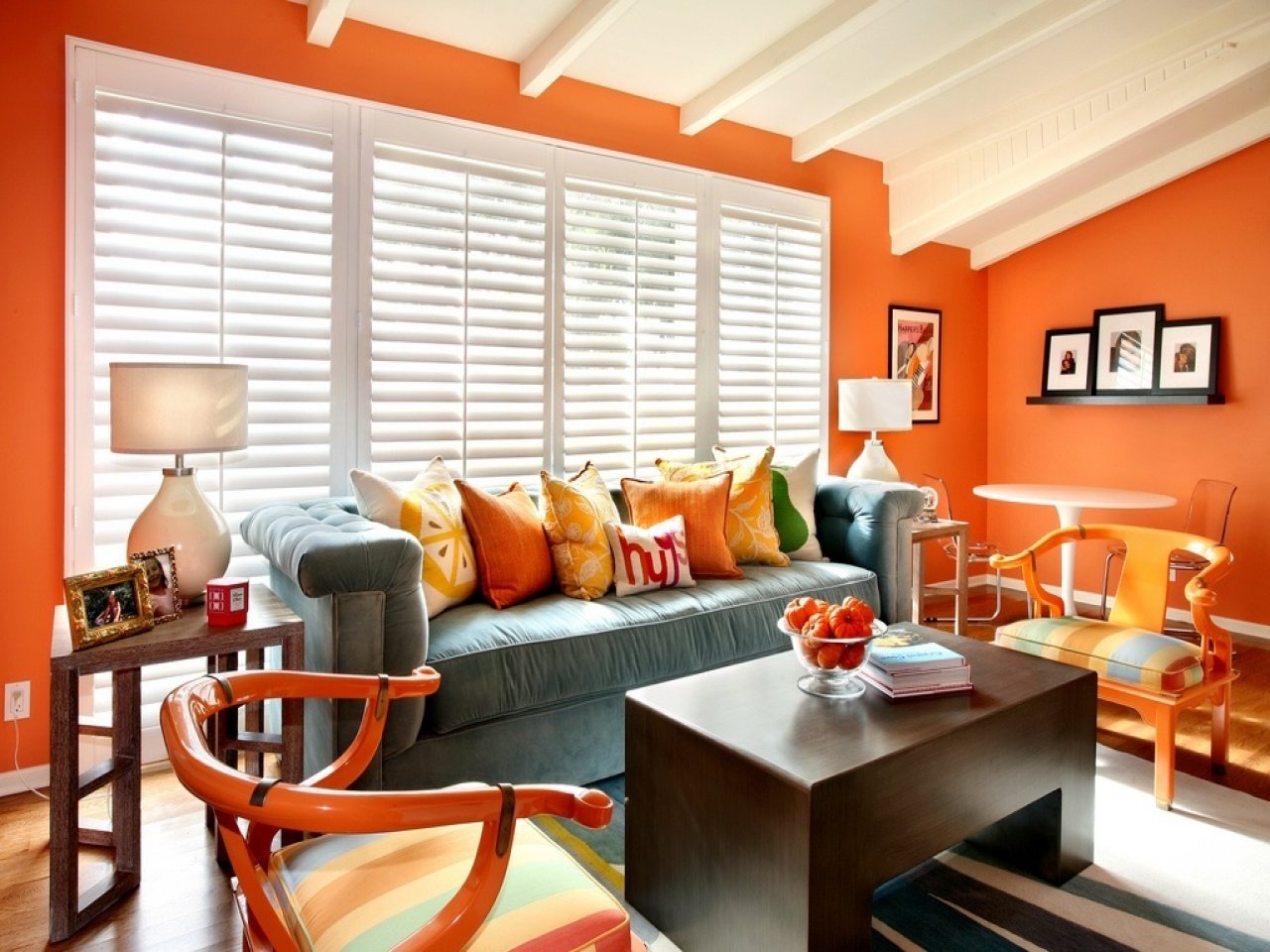 Оранжевый цвет в дизайне интерьера